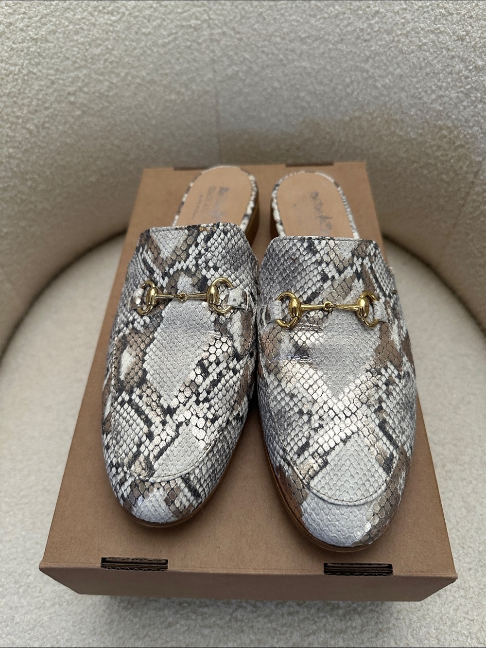 Vintage Coach & Four Made in Italy Snakeskin Mules – Size 8